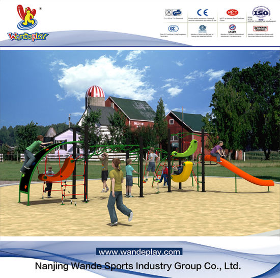 Wd-Sw0122が付いているWandeplay遊園地の網の上昇の子供の屋外運動場装置