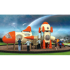 航空機およびロケットプレイセット遊園地用スライド付き屋外プレイハウス遊具