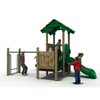 子供のためのスライド屋外プレイセット付き遊園地の森の遊び場