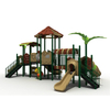公園のための子供の屋外の緑の森の遊び場スライドプレイセット
