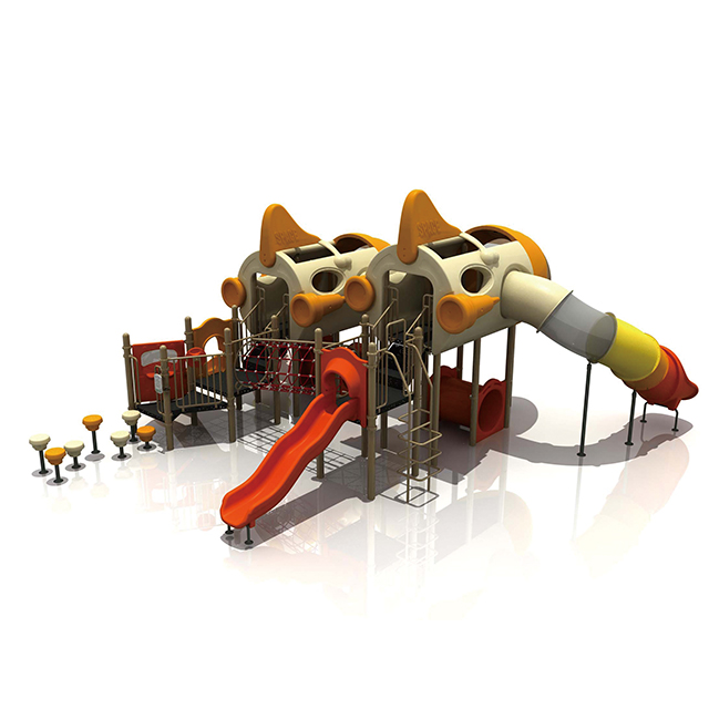 遊園地のための二重航空機プレイセット屋外キッズ遊び場スライド機器